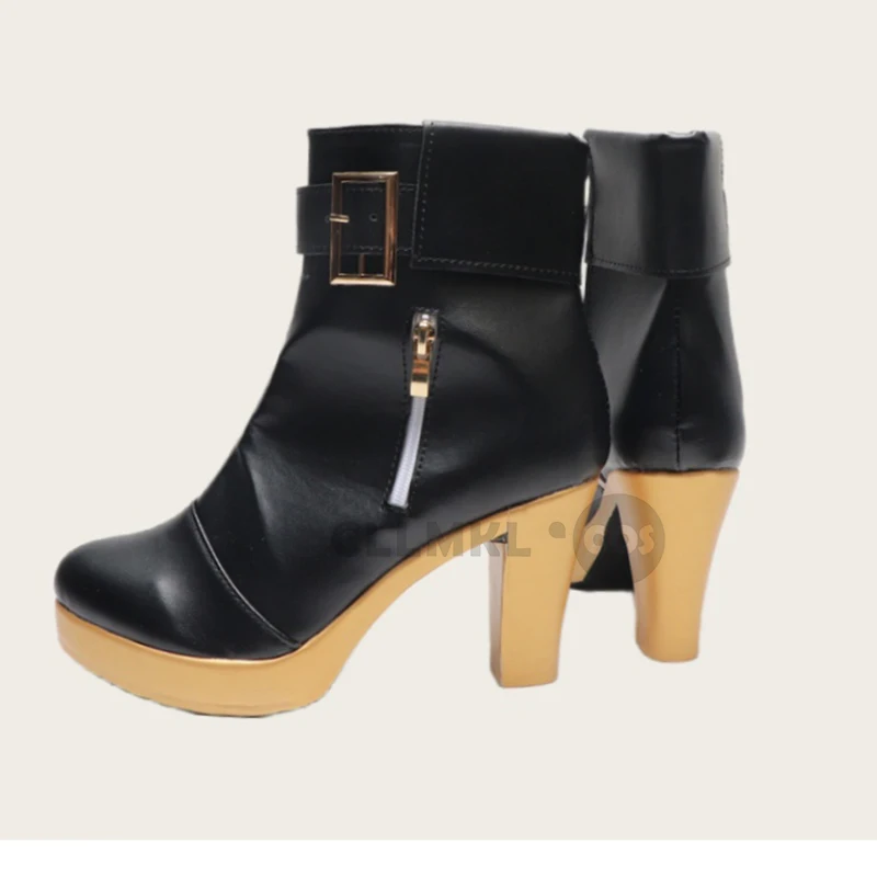 게임 젠리스 존 제로 코스프레 호시미 미야비 신발 할로윈 PU 가죽 코스프레 부츠