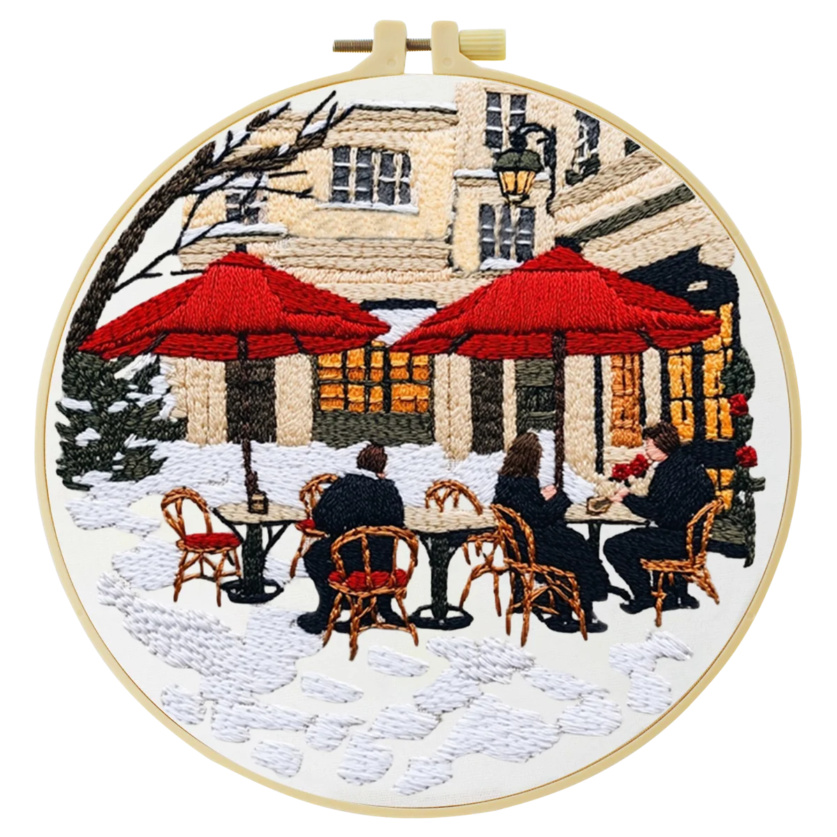 1 Stück 20X20CM/15X15CM 7,87/6,3 Zoll Outdoor-Stickerei-Starter-Kit DIY-Kit DIY-Stickerei-Set Handarbeiten Nadelkunst Nähkunst – Detail 4