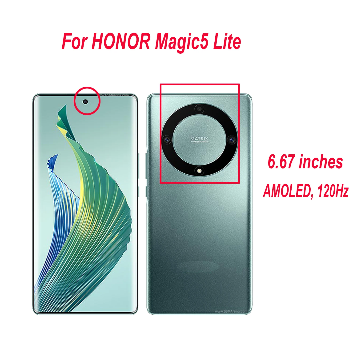 ЖК-дисплей AMOLED 120 Гц с сенсорным экраном и дигитайзером для Huawei Honor Magic5 Lite RMO-NX3