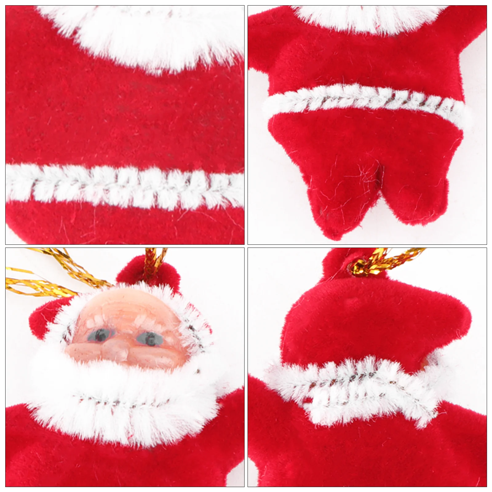 

20Pcs Santa Claus Mini Pendant Red Cloth Christmas Tree Hanging Decorations Ornaments Festive Holiday Decoration