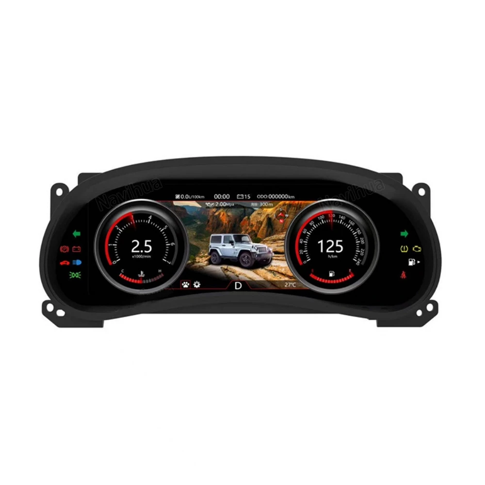 

12.3" Car LCD Instrument Plug And Play For Jeep Wrangler 2011-2017 Digital Dashboard Panel Instrument Cluster Speedometer