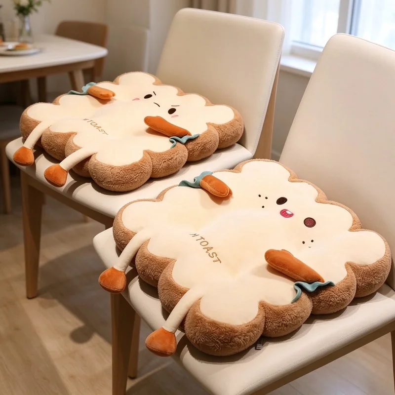 1PC Simulation Toast Bread Stuffed Memory Foam Pillow Cute Sofa Chair Decor Seat Pad Student Comfort Cushion