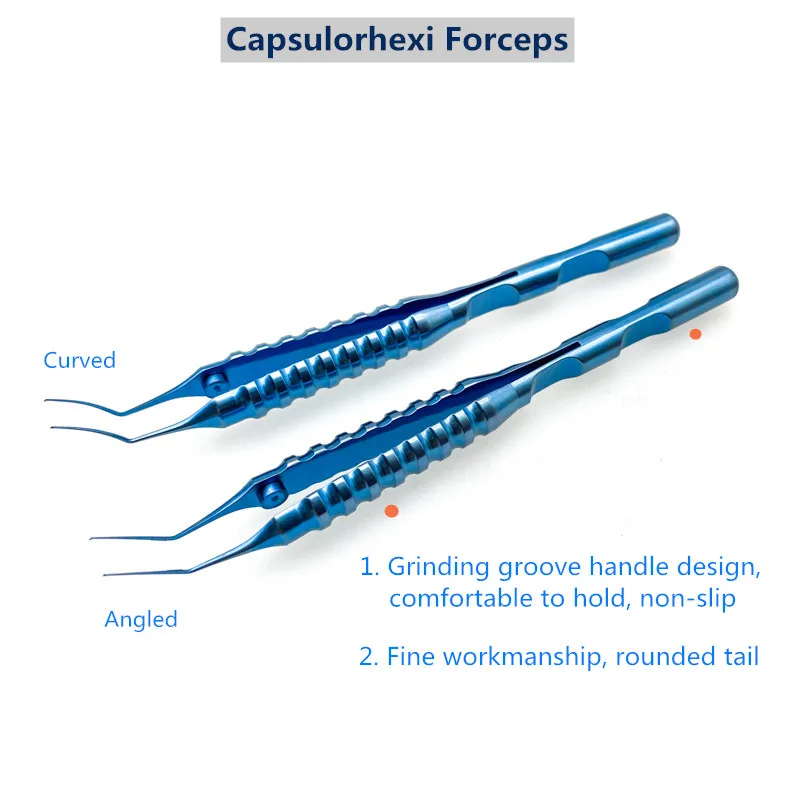 Titanium Capsulorhexis forceps angle/curved Ophthalmic capsulorhexis forceps Ophthalmic Surgical Instruments