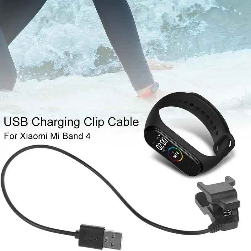 USB Charging Dock Cable Replacement Cord Charger For Xiaomi MiBand 4 Smart Bracelet Smart Baaletc 33cm Cable Wristband Accesso