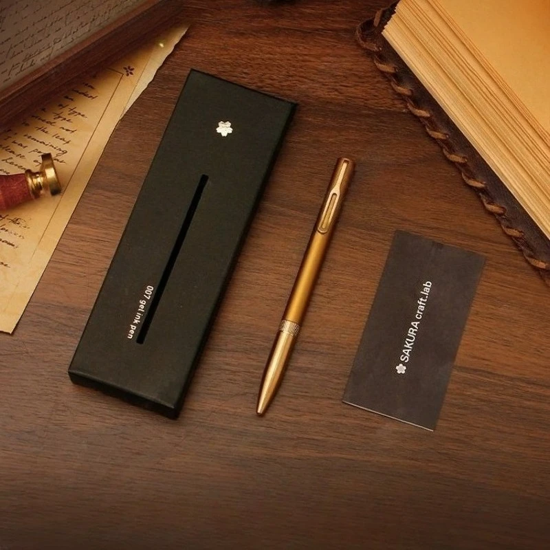 japanese-sakura-rollerball-pens-craft-lab-007-brass-high-end-retro-limited-edition-aluminum-bead-gel-pen-kawaii-writing-gifts