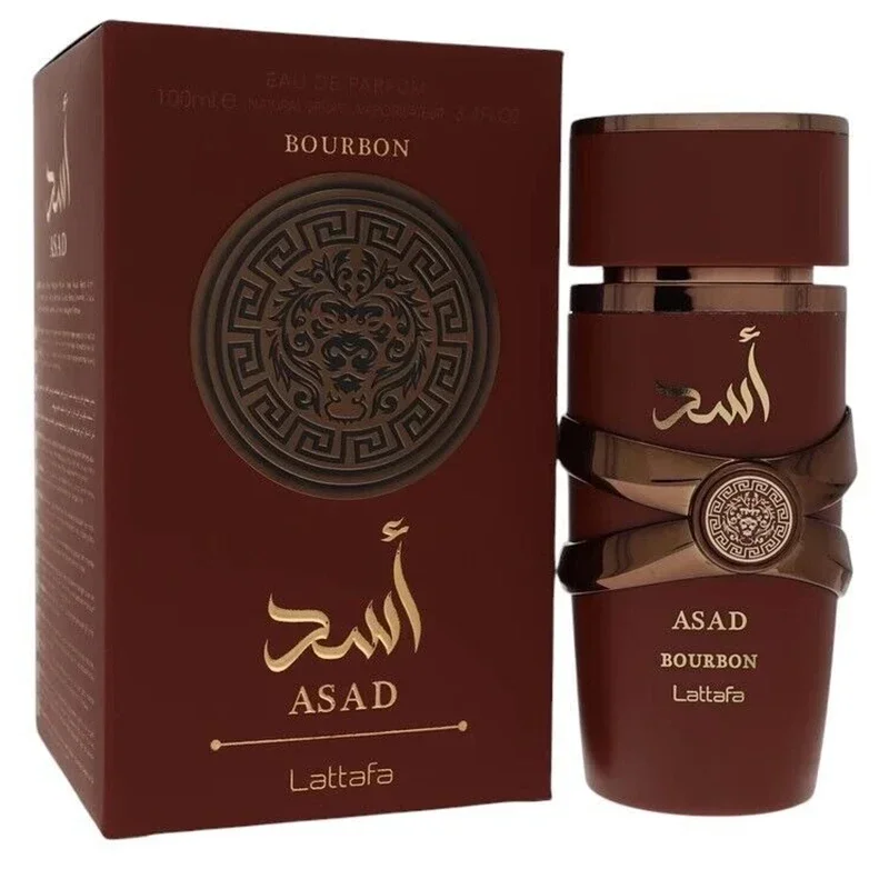 Lattafa Asad Bourbon para Eau de Parfum Spray unisex, 3,4 onzas / 100 ml NUEVO EN CAJA