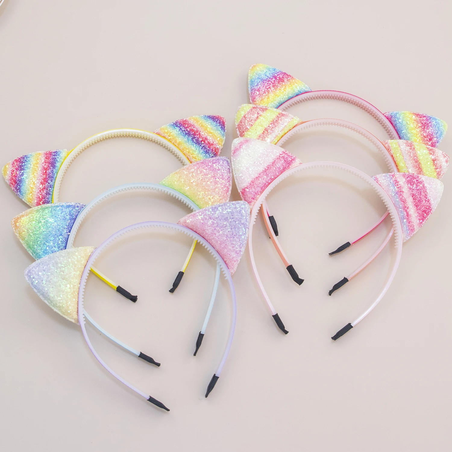 1PC Cat Ear Headbands Girls Party Hairbands Cute Glitter Cat Ear Hairband Fashion Kids Hair Accessories