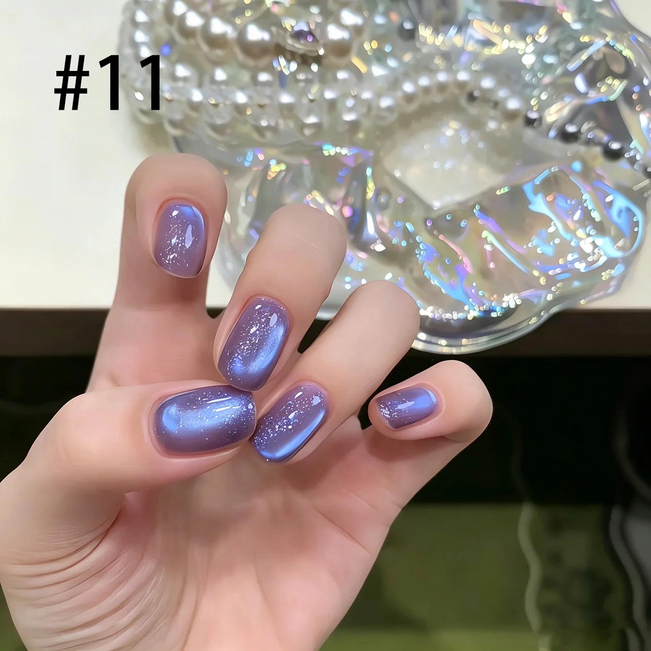 2026 Neue Aufhellende Strobe Pink Erdbeer-Gummibonbons Diamant-Glasperlen Katzenaugen-Gel-Nagellack Rosa Nägel Nagelzubehör – Detail 19