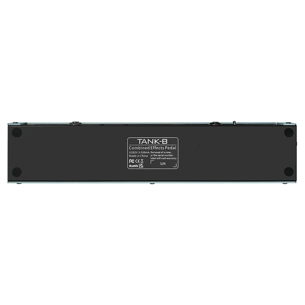 M-VAVE Tank-B Baspedaal Oplaadbare 36 Presets 9 Voorversterker Sleuven 8 Ir Cabine Slots 3 Modulatie/Vertraging/Galm Effecten
