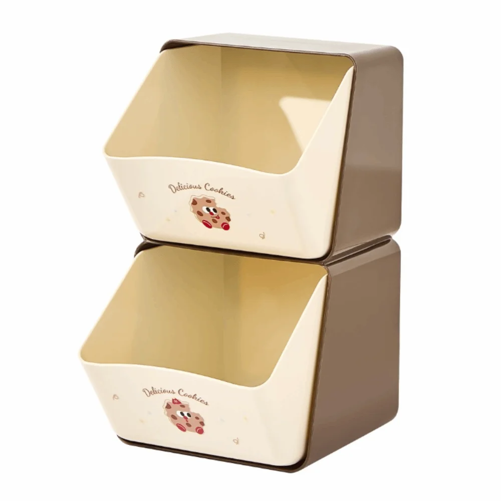 

Creative Tea Bag Storage Box Space Saving Double Layer Desktop Snack Organizer Large Capacity Durable