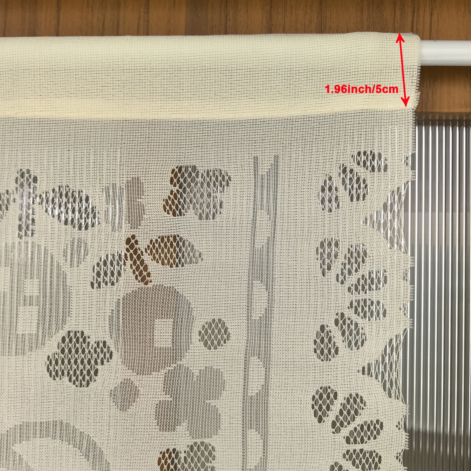 Japanese Style Doorway Curtains Noren, Cat Embroidery Lace Short Curtains for Shops, Kitchen Hollow Design Light Filtering Drape