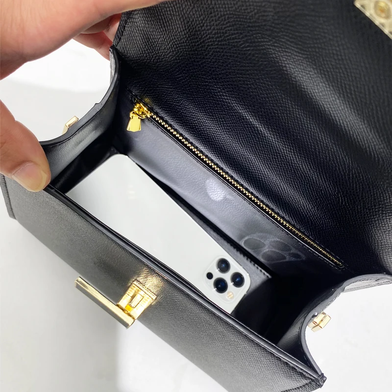 Ladies Square Messenger Bag For Women Luxury Designer Handbag And Purse 2024 New In Fashion Commuting Lock Shoulder Crossbody