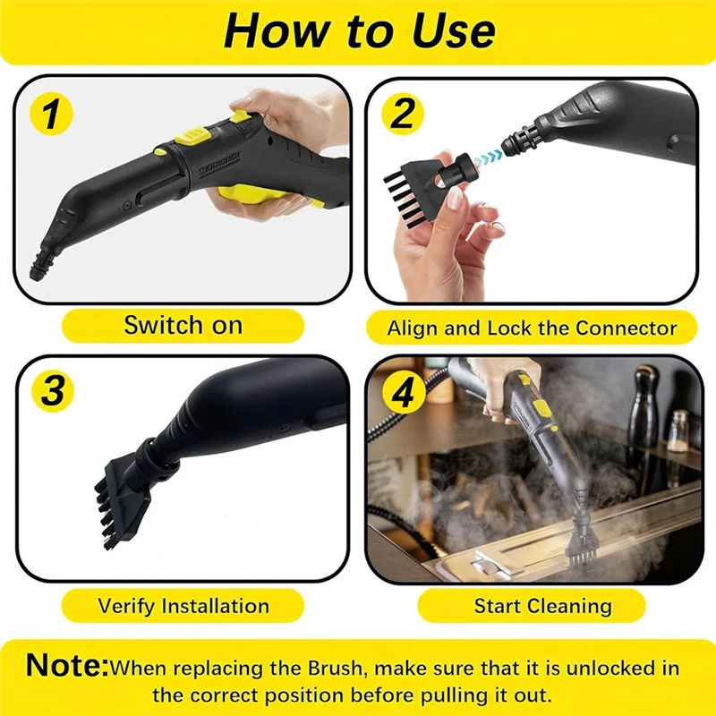 ABWM-For Karcher SC1 SC2 SC3 SC4 SC5 أدوات تنظيف البخار فرشاة مستديرة فرش مشتركة نافذة ممسحة قماش من الألياف الدقيقة #2