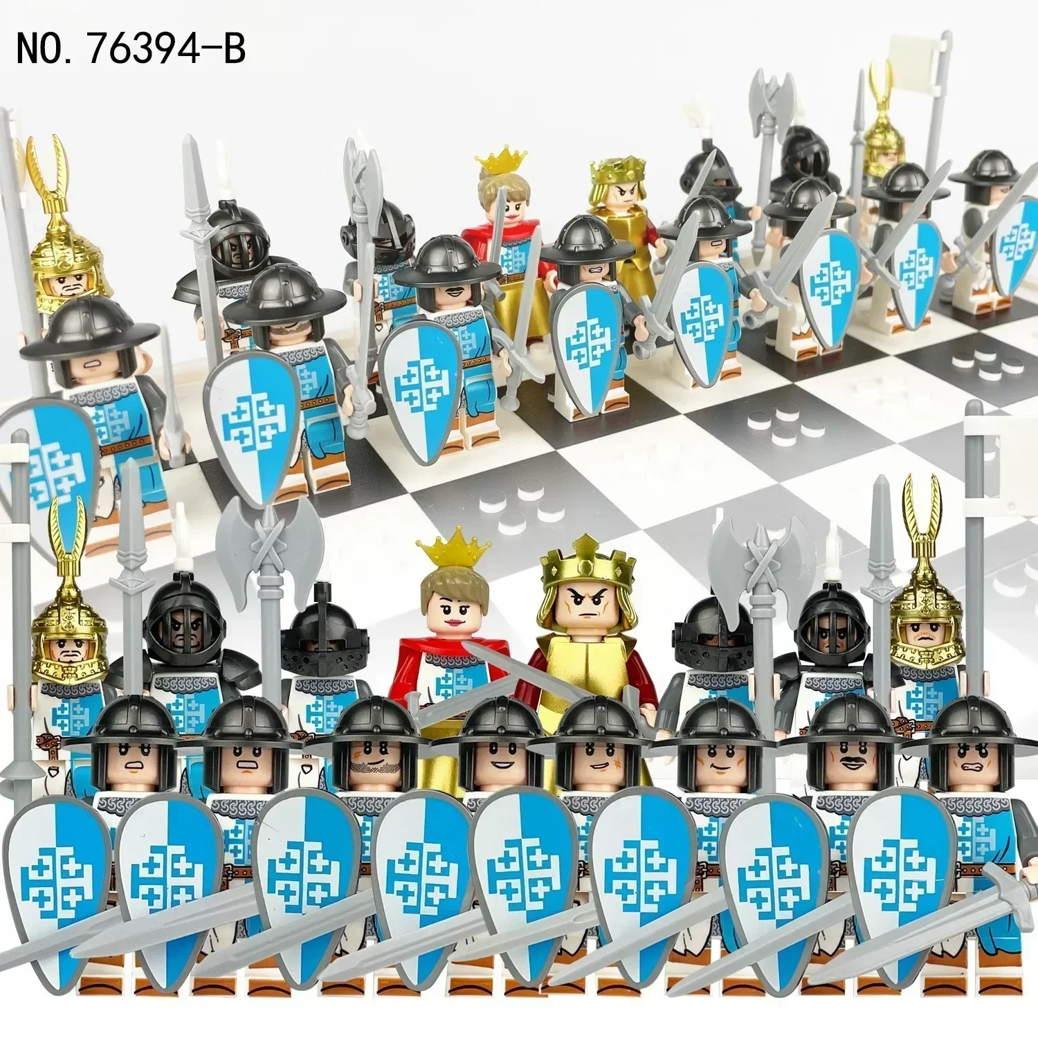 Crusader Knights Roman Warriors Middle Ages Medieval Europe Military Building Blocks Figures Castle Kingdom King Legion Set