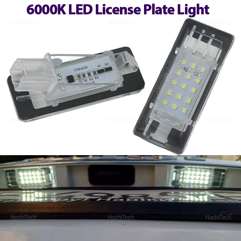 For Dacia Duster Renault Captur Kaptur Espace Fluence White Canbus Rear License Plate Light LED Scenic Latitude Laguna Modus Zoe