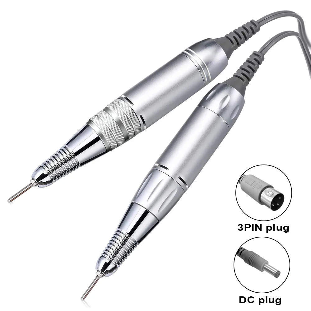 Electric Nail Drill Pen Handle File Polish Grind Machine Handpiece Manicure Pedicure Tool DC & 3 PIN Nail Drill Accessories