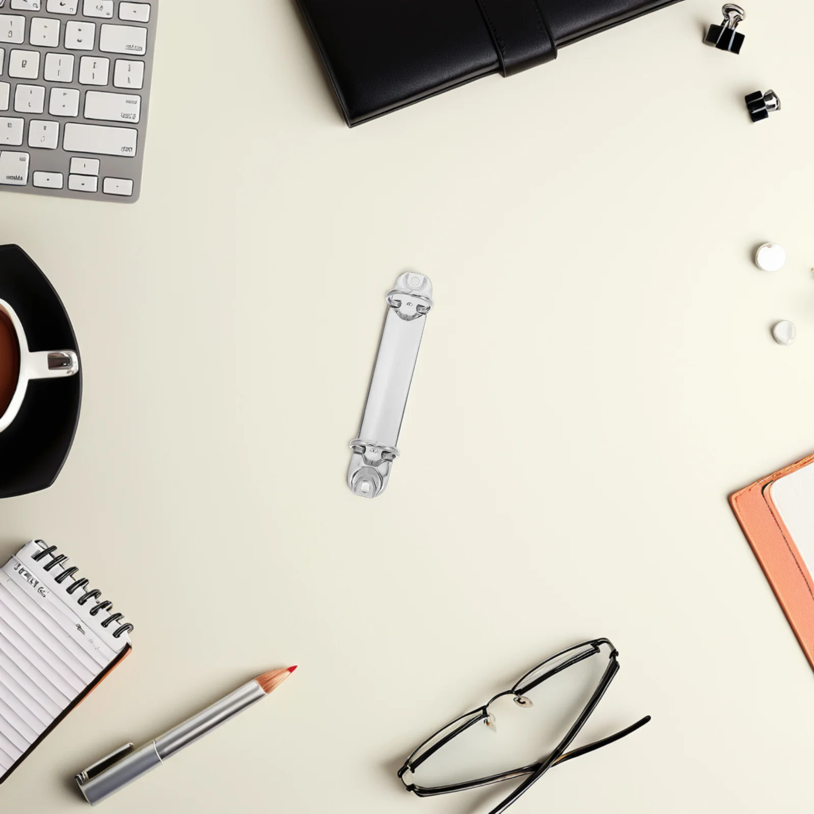 Mécanisme de reliure en métal argenté à deux anneaux, pour carnet de notes A7, reliure de documents à feuilles mobiles, fixation à anneau de remplacement