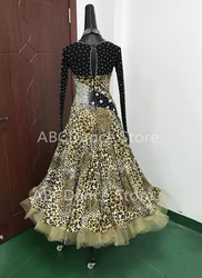 Women ballroom dance dress Standard Dance Dress ballroom dress for Competition modern dance Costume  Leopard  ABCDance Store