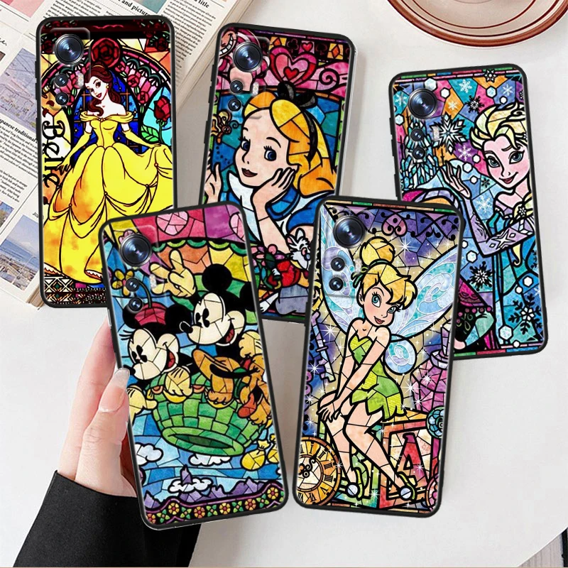 Disney Color Mickey For Xiaomi Mi 10T 10S 9T 9 SE 8 A3 A2 A1 6X 5X CC9E Note 10 Lite Pro Mix 3 Black Soft Phone Case