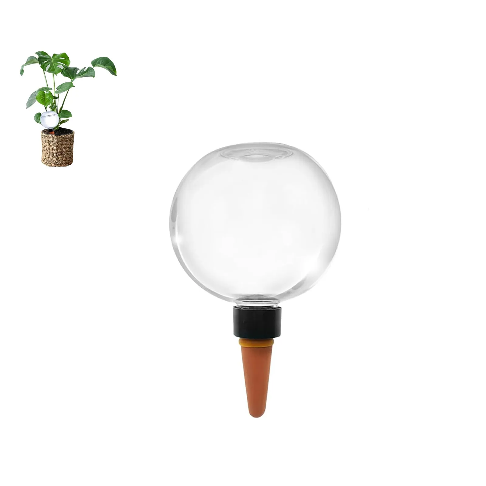 Plant Self-Watering Globe Insertable Automatic Watering Device Clear Glass Terracotta Spikes For Indoor Potted Plant Care 2026
