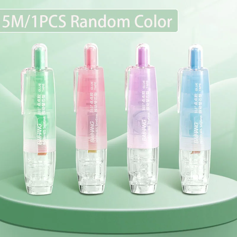 FashionTransparent Dot Dispensing Double-sided Tape Replaceable Refills Handbook Dot Glue Stationery School Office Supplies