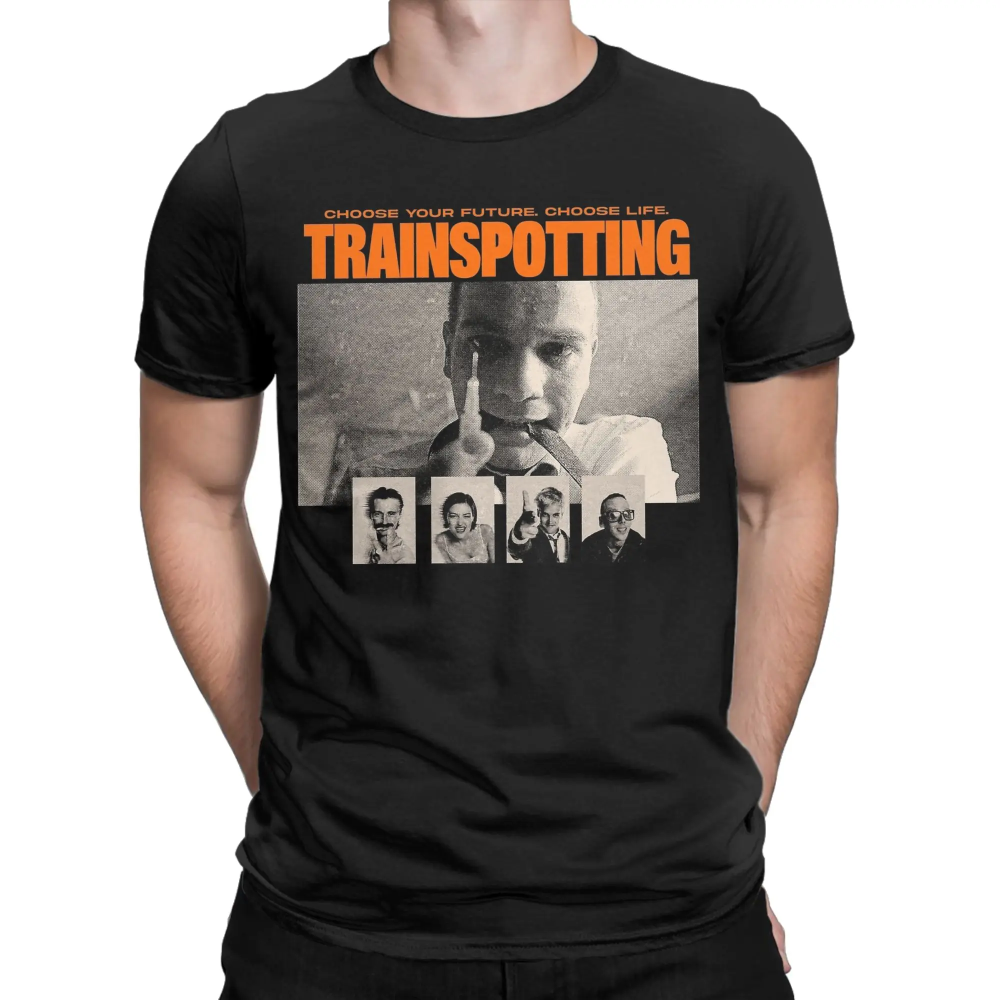 Humor Trainspotting Movie T-Shirt for Men Round Neck 100% Cotton T Shirt  Short Sleeve Tee Shirt 4XL 5XL 6XL Clothes