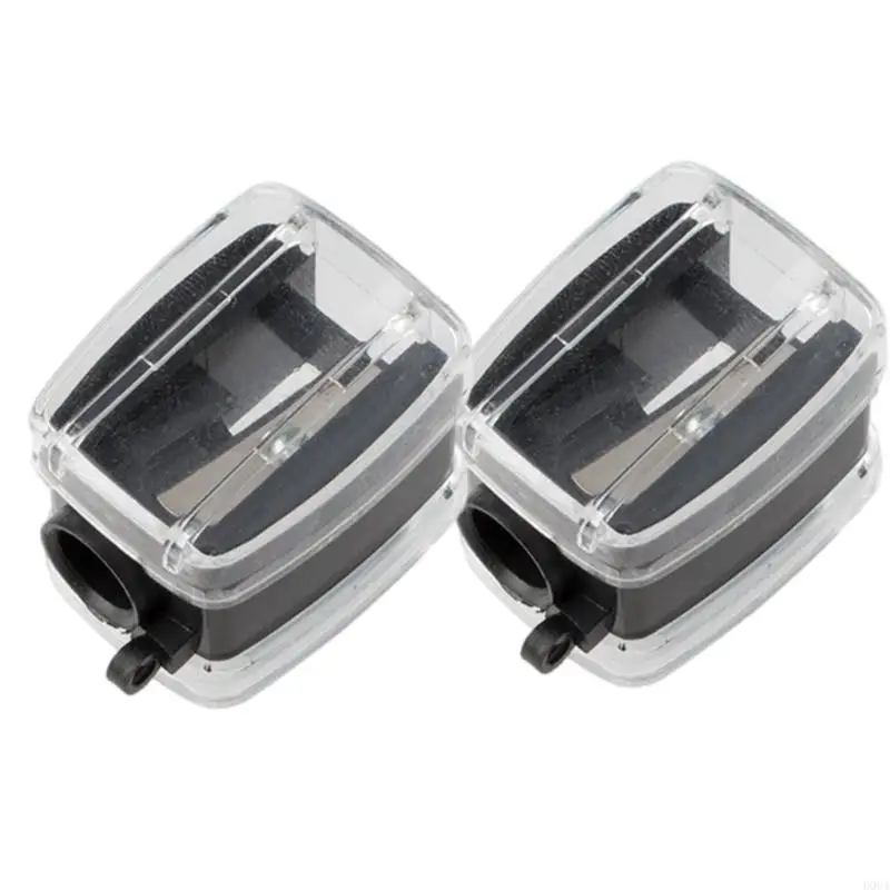 D0UA Makeup Pencil Sharener Syster Doper Sharer с прозрачной крышкой и промывкой щеткой для карандашей для бровей для губ для