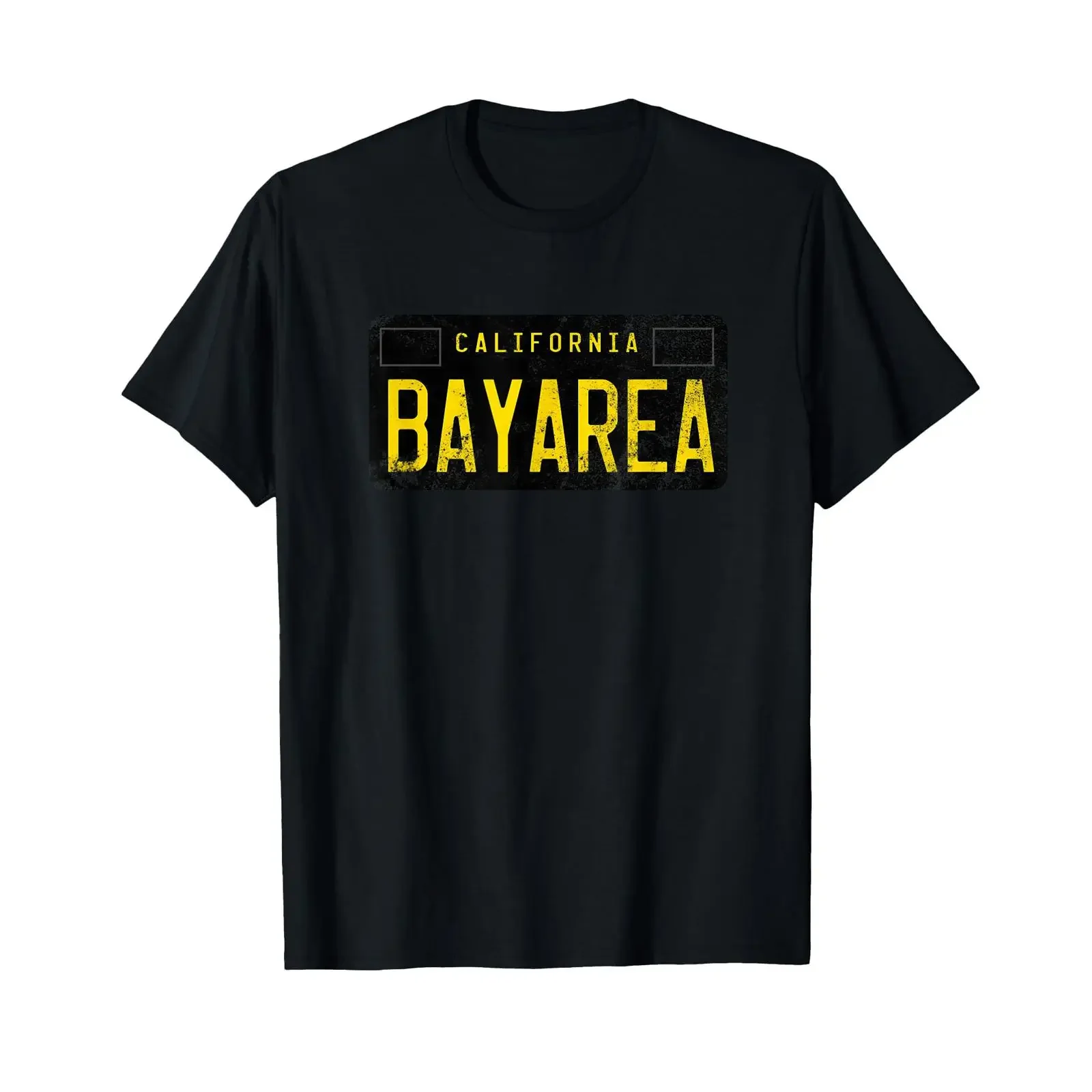 Camiseta Vintage de la Zona de San Francisco con Estampado Retro de Matrículas de California, Estilo Desgastado, Cómoda, Ligeramente de Diseño