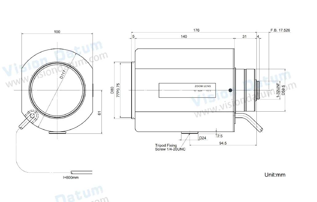 Machine Vision Available SWIR Short Wave Infrared High Strength Fixed Structure Length Zoom Lens For Hikrobot  Application