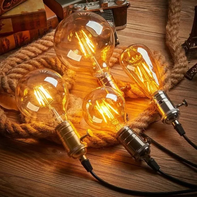 

Pop E27 Retro Edison Filament LED Лампа переменного тока 220 В 240 В G80 G95 G125 Globe Light Стеклянная лампа 4 Вт 6 Вт 8 Вт Lampara Светодиодная лампа