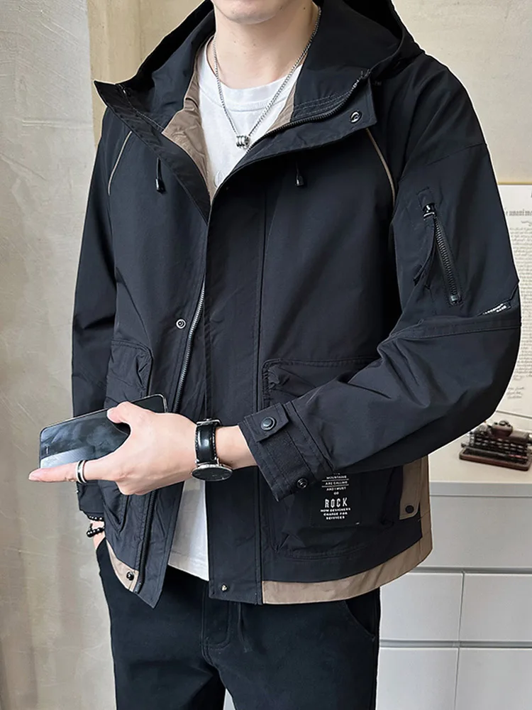 

Мужская рабочая куртка Bla Workwear: модная функциональная модель с капюшоном для активного отдыха и альпинизма, весна-осень 2023, новая спортивная куртка из 100% полиэстера