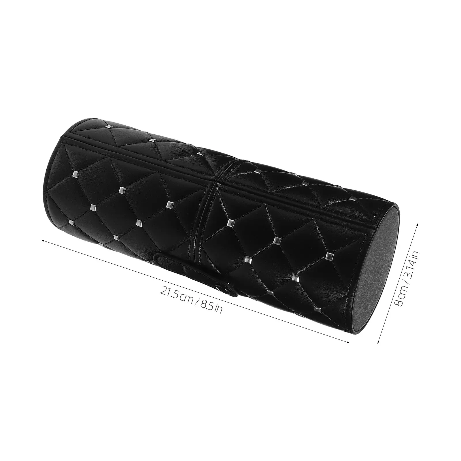 Makeup Brush Storage Container Rivet Vanity Organizer Dustproof Cover Makeup Brush Holder Upright Storage Cup Desk Pen Cup