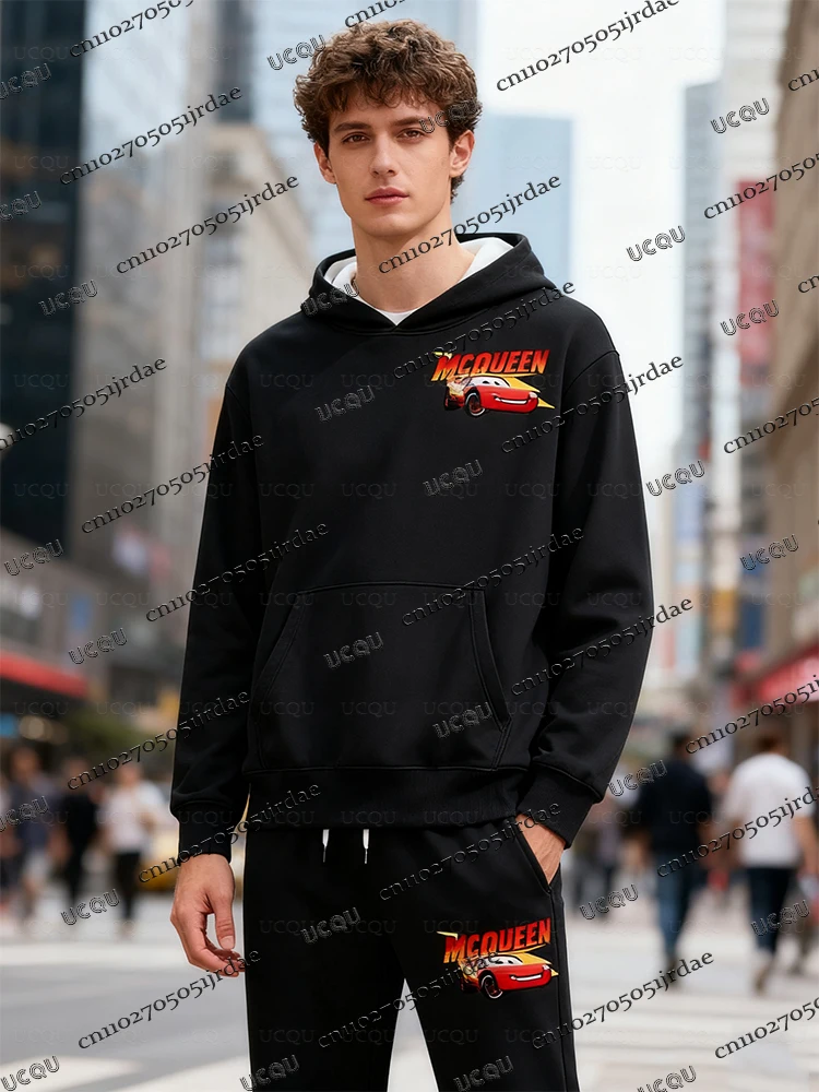 

The Car Lightning McQueen Tracksuits Set Autumn Winter Hoodies+Pants Set Fashion 2 Pcs Sportwear Casual Sweatshirt Men's Outfits
