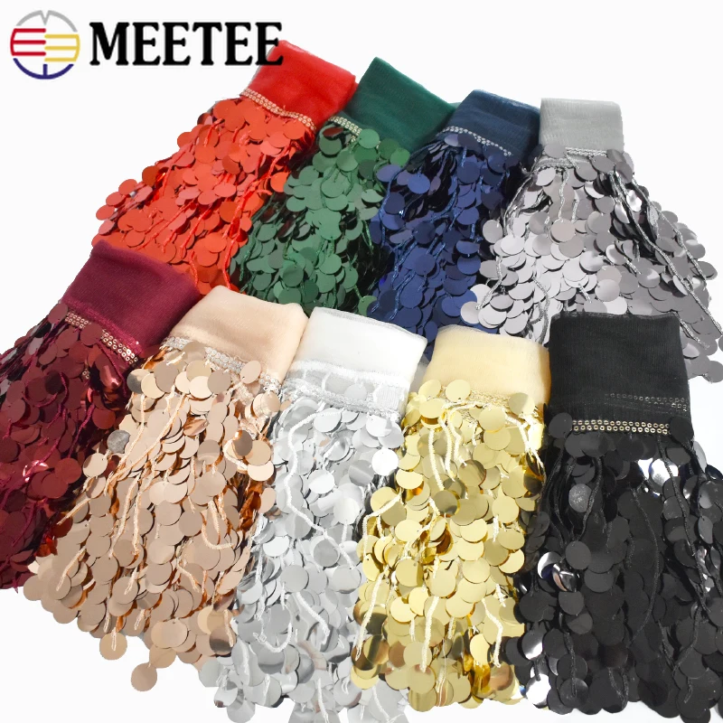 

2/5Yards Meetee 18cm Sequin Fringe Tassel Lace Decorative Ribbon for Party Dress Wedding Trimming Tassels DIY Sewing Accessories