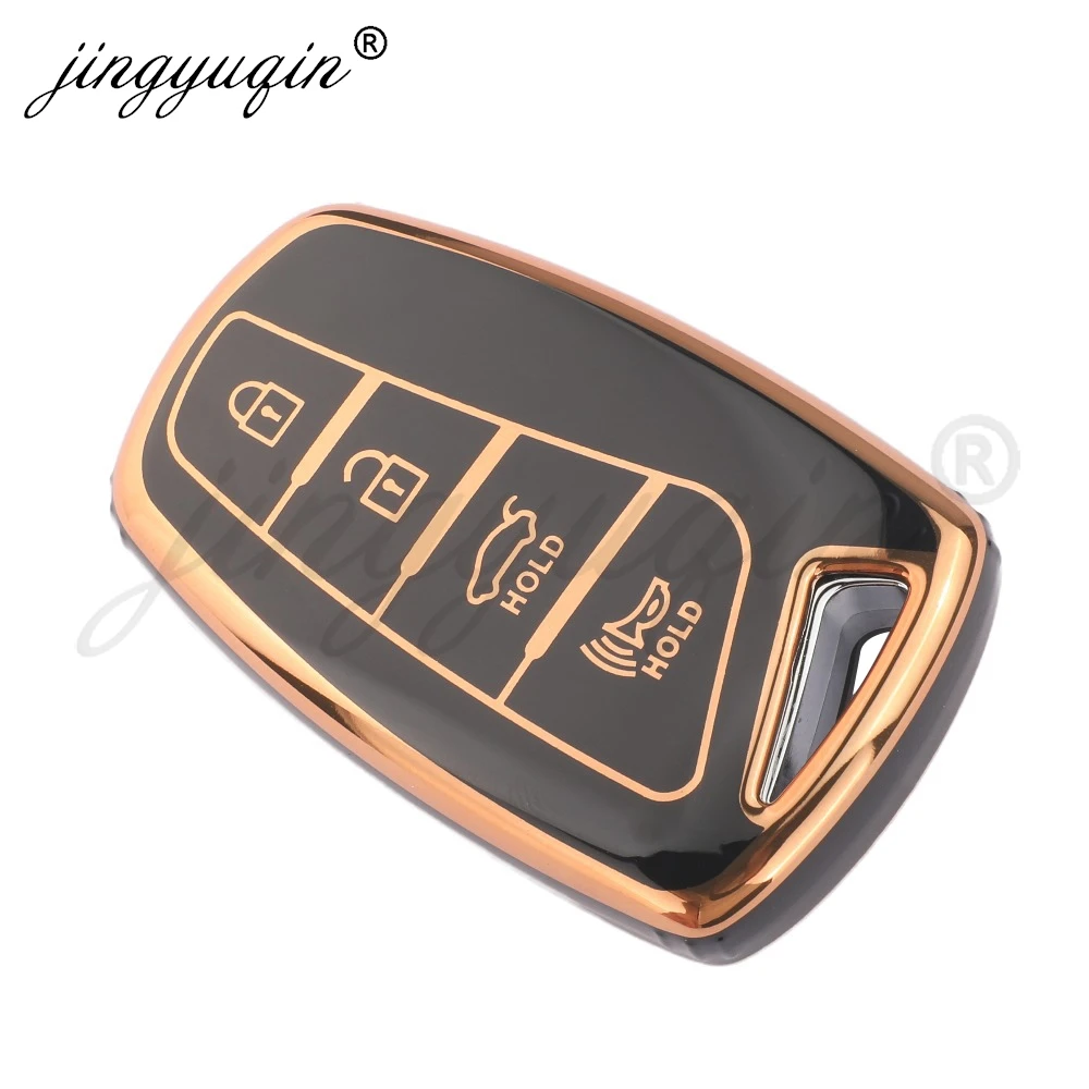 TPU Car Key Case Cover Holder For Hyundai Grandeur HG Sedan Genesis G80 SantaFe Grand SantaFe IX35 IX45 EQUUS Azera 3/4 Buttons