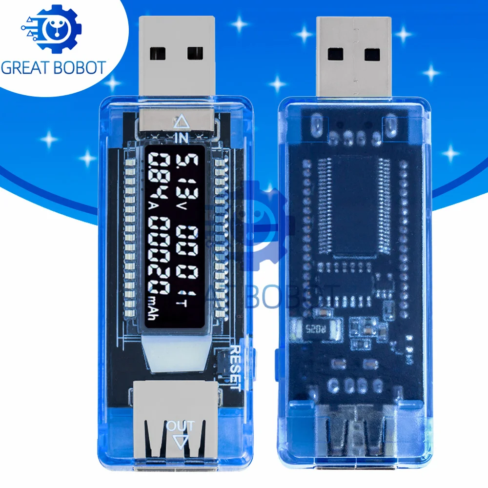 BS  USB Charger Tester Doctor - Multifunctional Voltage, Current, Battery Capacity & Mobile Power Detector
