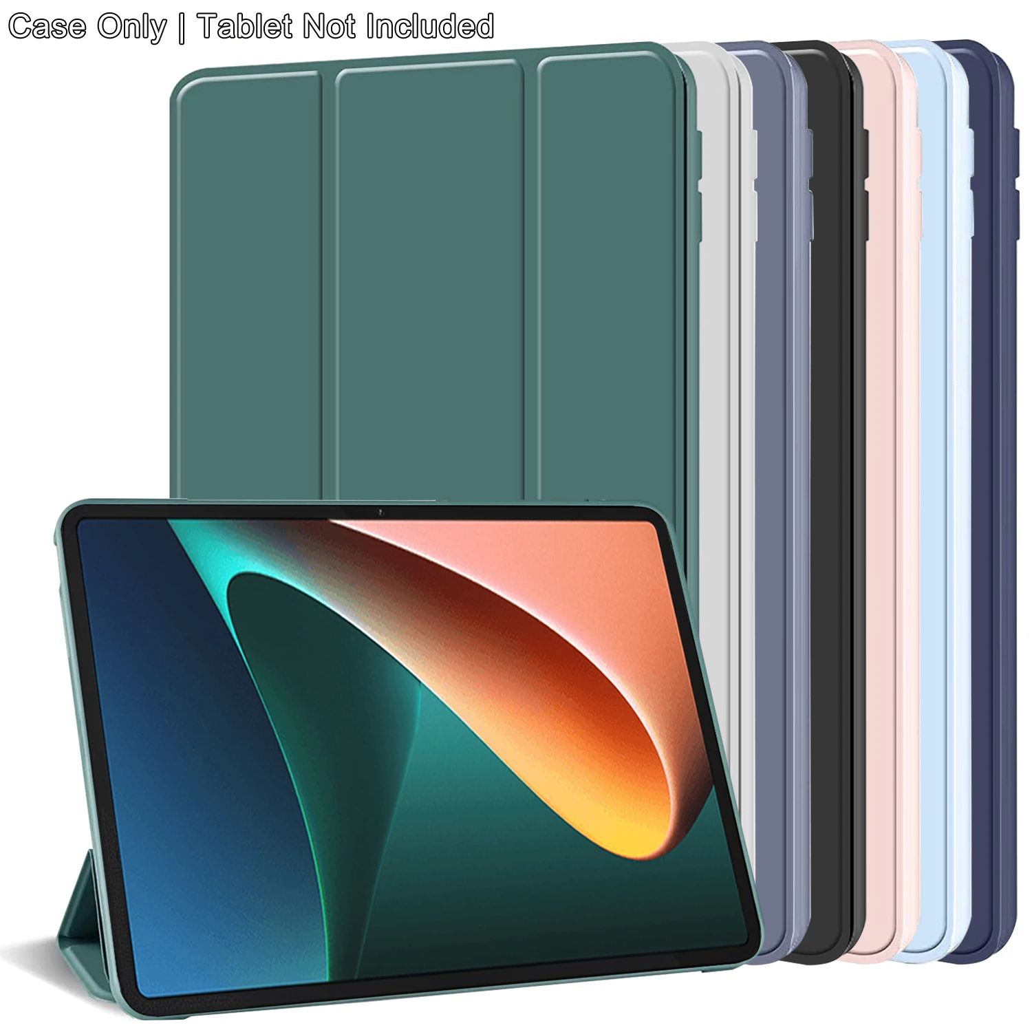 Tri-fold Flip Case For Xiaomi Pad 5/Pad 5 Pro 11inch 2021 Magnetic Stand PU Leather Protective Cover Auto Sleep/Wake up