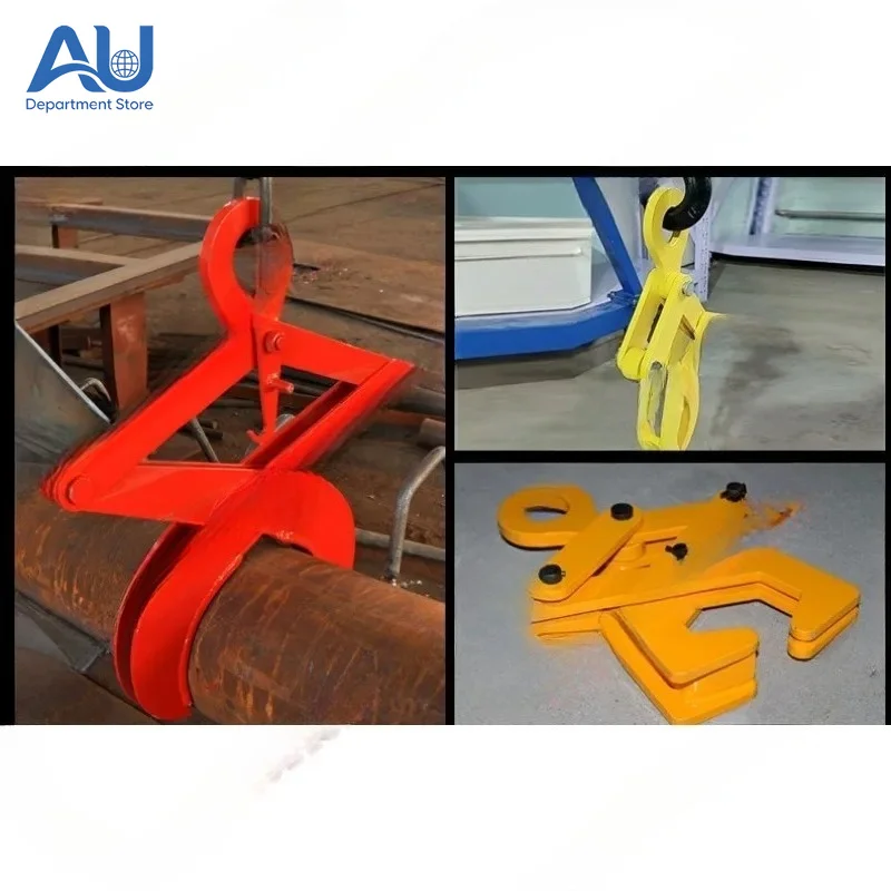 Round steel pipe lifting pliers spreader hook I-beam clamp rail clamp