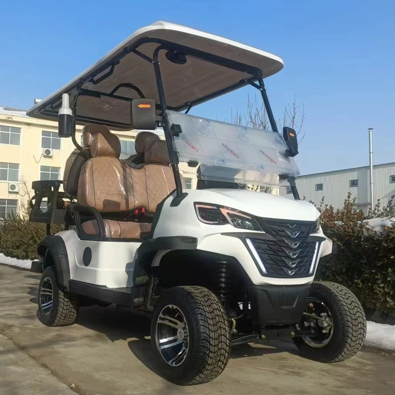 Electric Four-Wheel Vehicle Off Road Street Legal 48V 72V Lithium Battery Golf Car Buggy 4 6 Seater Electric Golf Cart