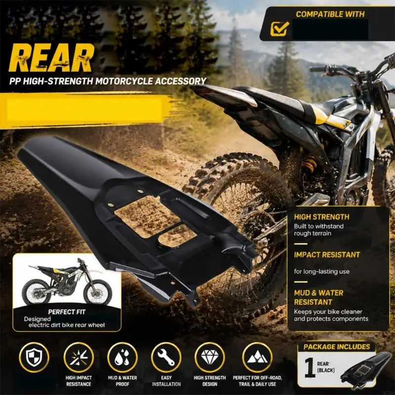 M76E Hinterrad-Motorrad-Kotflügel, zur routinemäßigen Reinigung abnehmbar – Detail 9