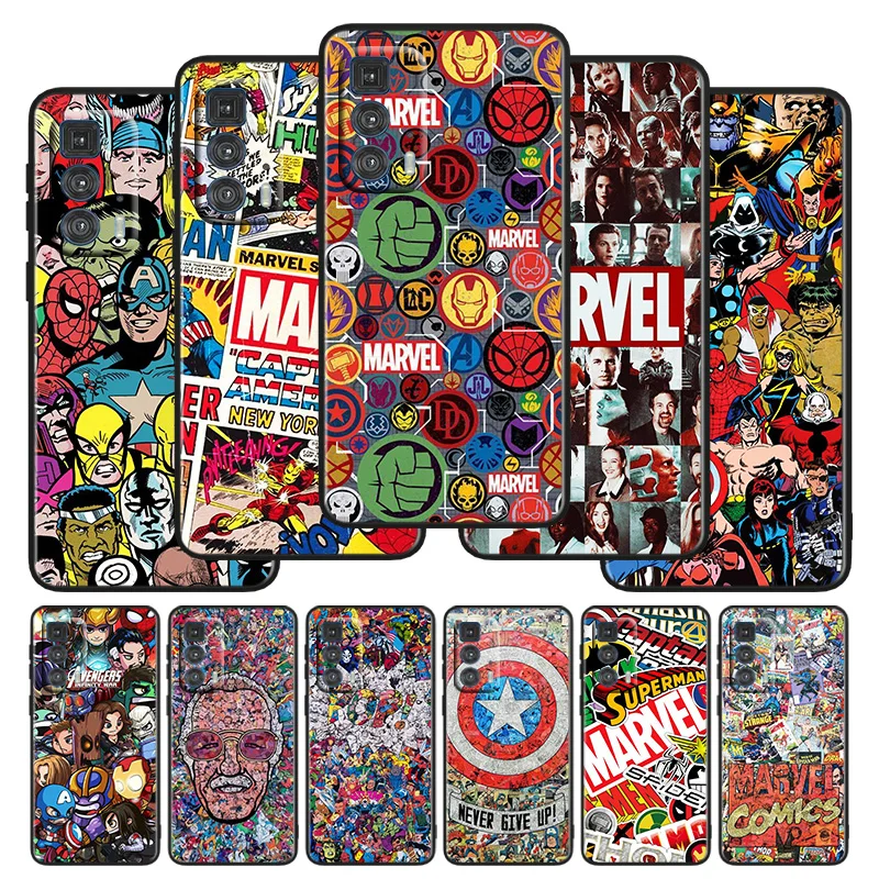 

Marvel Comics Logo Cute Phone Case For Motorola G 200 100 71 60S 51 50 41S 40 31 30 10 9 8 Fusion Power Lite Plus Black