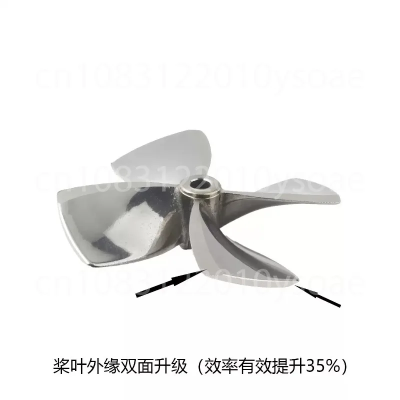 4-Blade 316 Stainless Steel Marine Propeller 80mm Diameter 1.2mm Pitch With Optional 5mm/6mm Bore For Enhanced Performance