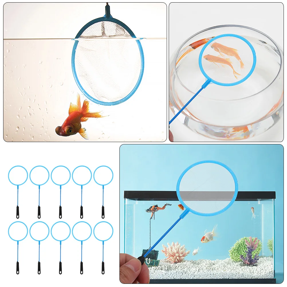 

30Pcs Aquarium Fish Net Compact Small Fish Landing Net for Tank Shrimp Fishing Dense Mesh Child Safe Non-Slip Grip