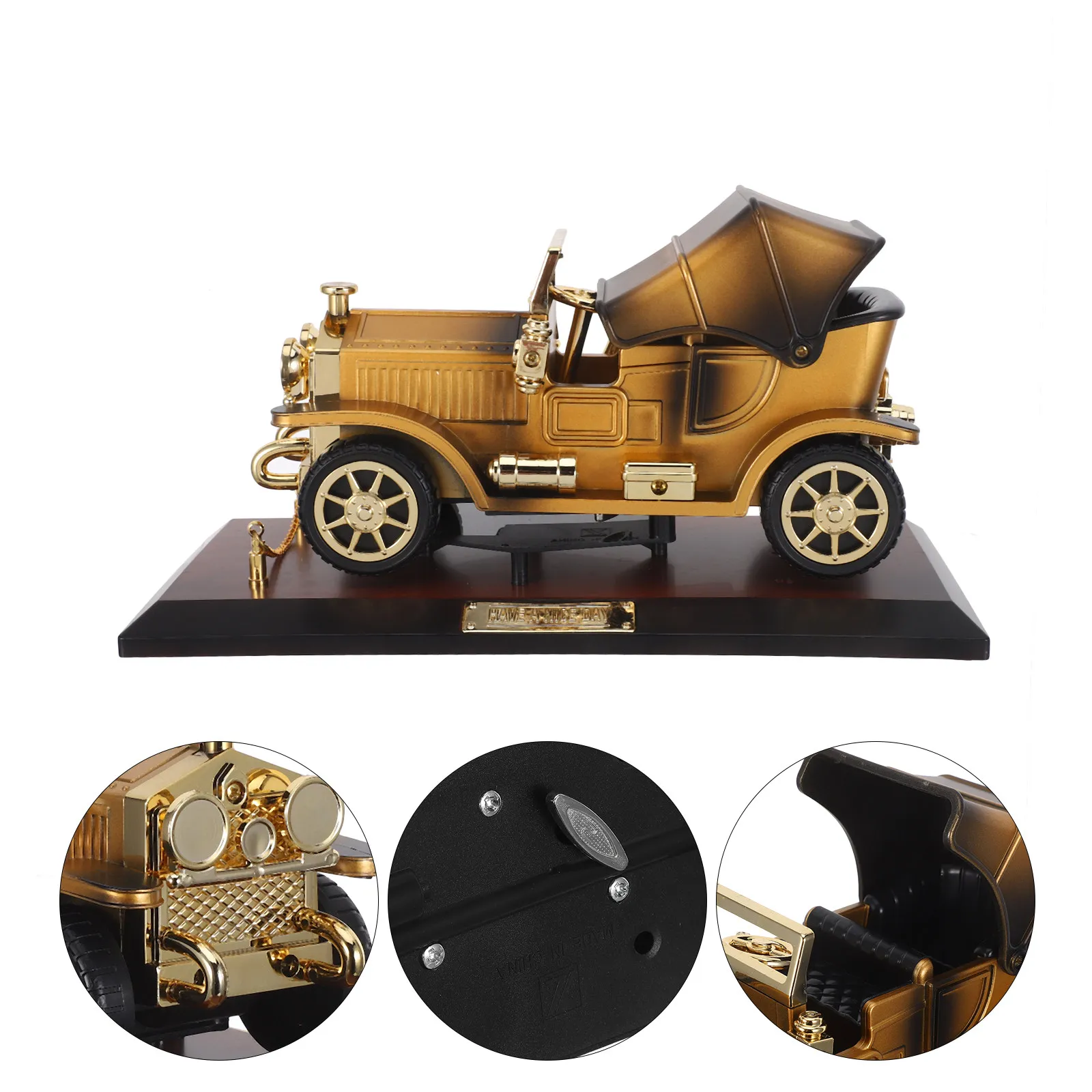 1Set Car Musical Box Decorative Music Wind Up Box Vintage Cars Inspired Soothing Tune Keepsake