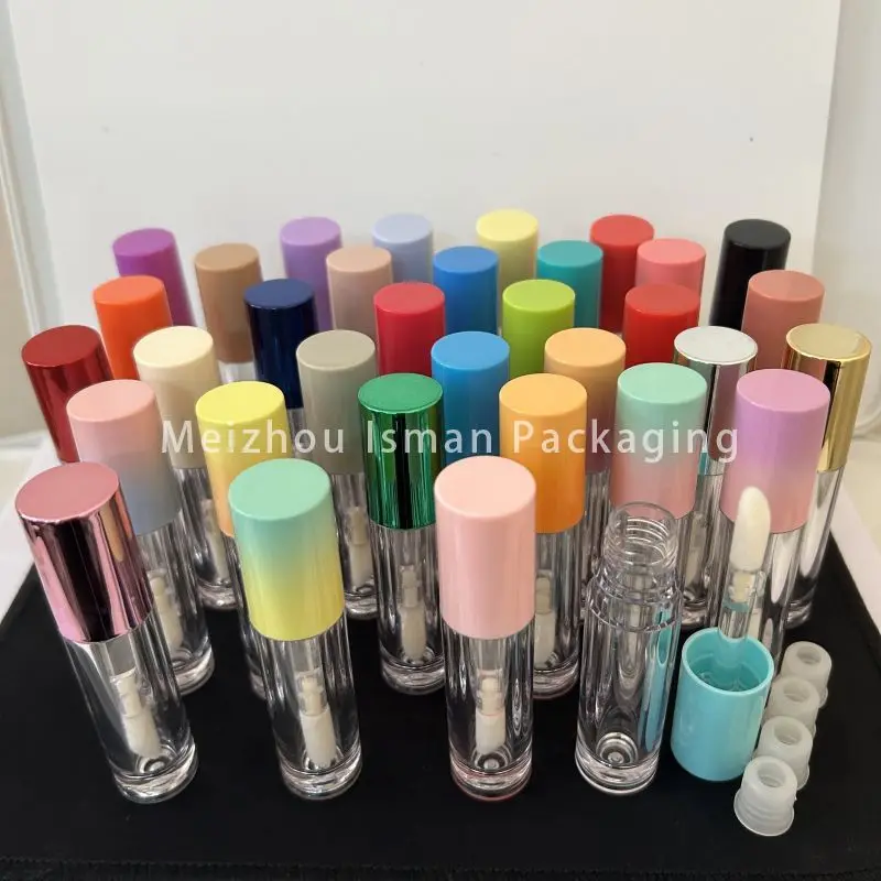 50Pcs Luxury 5ML Big Wand Big Brush Concealer Tube Makeup Lip Oil Bottle Wholesale Makeup Chubby Lip Gloss Container Wand Tubes