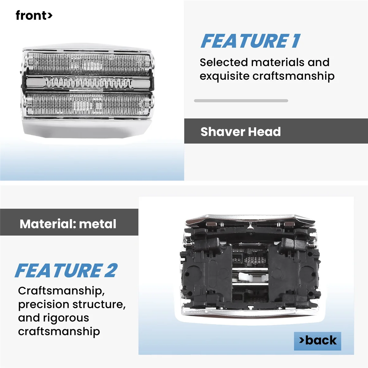

Durable Replacement Shaver Head for Braun 70S Series 7 790Cc, 760Cc, 7850Cc, 7865Cc, 7880Cc, 7893S, 740S Cutter Replacement Head