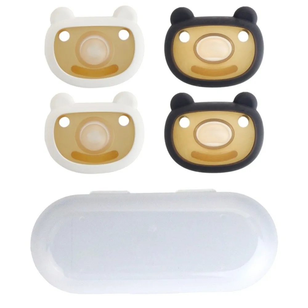 

Силиконовая соска для новорожденных, 2 шт./компл., набор для хранения сосок с плоским круглым ртом, предотвращающий метеоризм, антимикробный безопасный материал