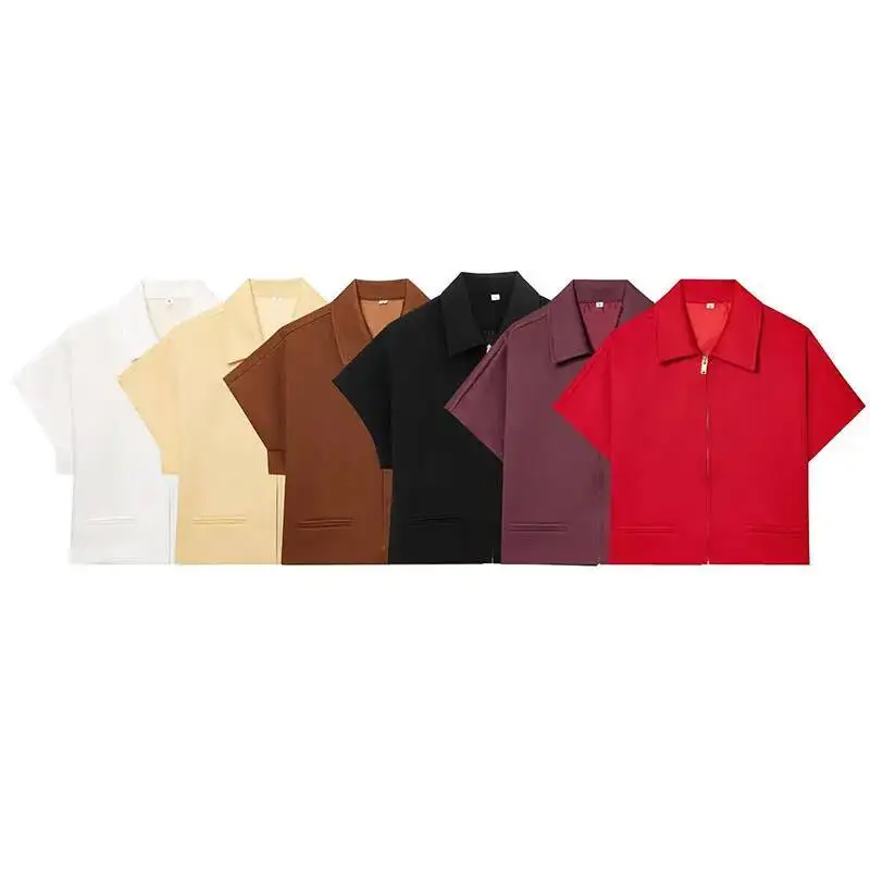 

Женские куртки с воротником с лацканами, женские укороченные куртки с воротником на молнии, женское пальто с короткими рукавами, женская куртка