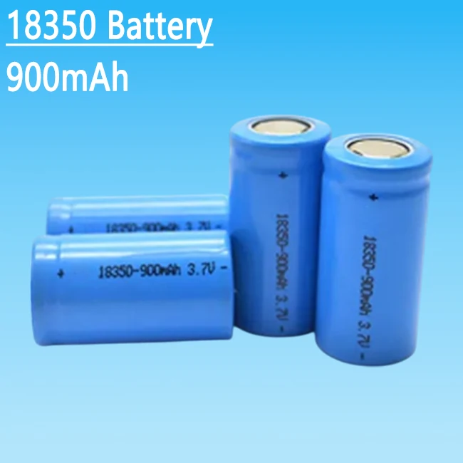 

18350 900mAh 3.7V Cylindrical Lithium Ion Rechargeable Battery High Capacity for Flashlights & Mini LED Devices
