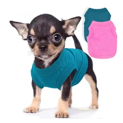 Dog Clothes for Small Dogs Summer Blank Dog Shirt Teacup Chihuahua Bottoming T Shirts Breathable Lightweight Soft Puppy Apparel